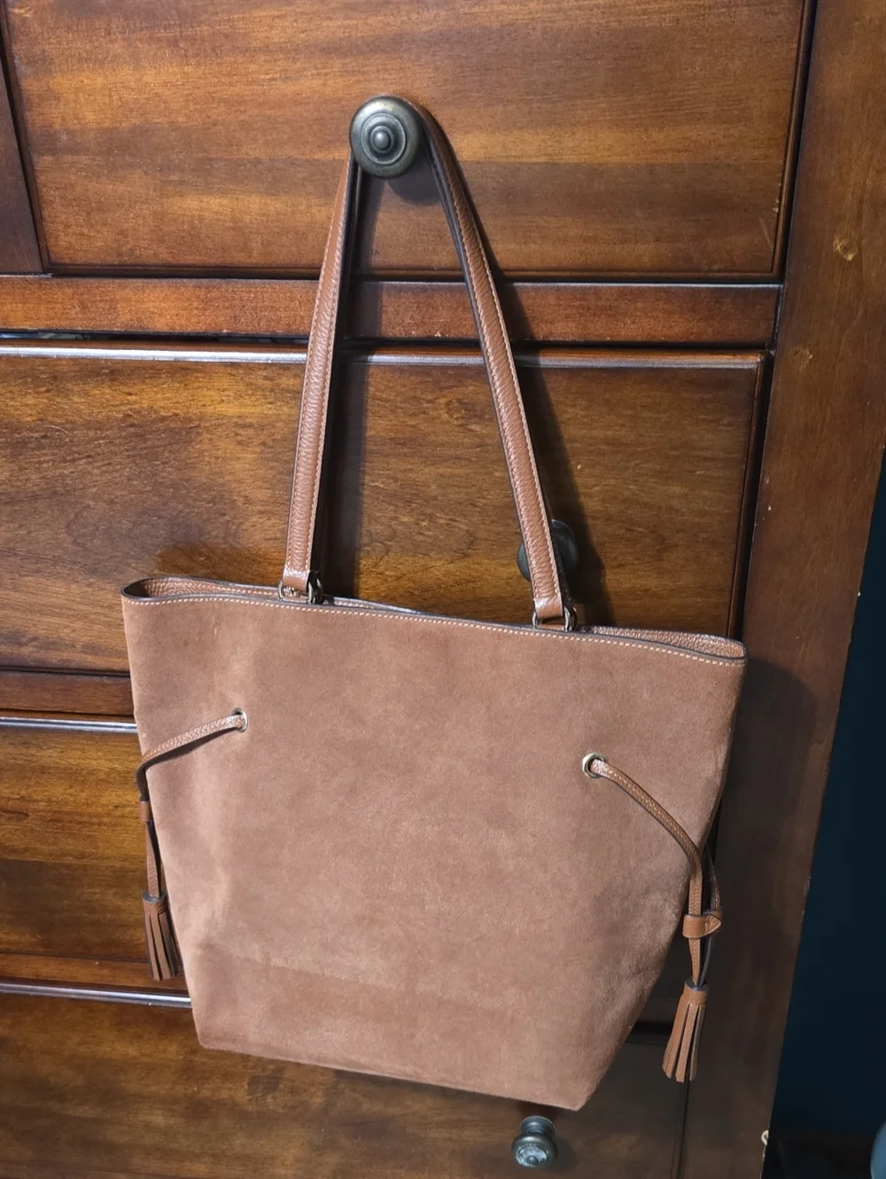 Coach Women’s Brown Suede Tote Bag